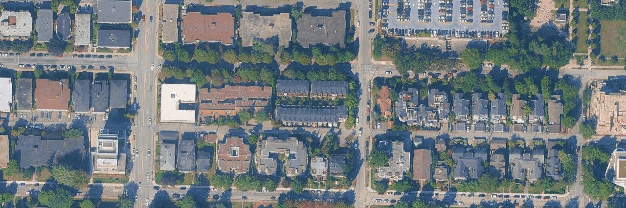 Brownstone aerial view