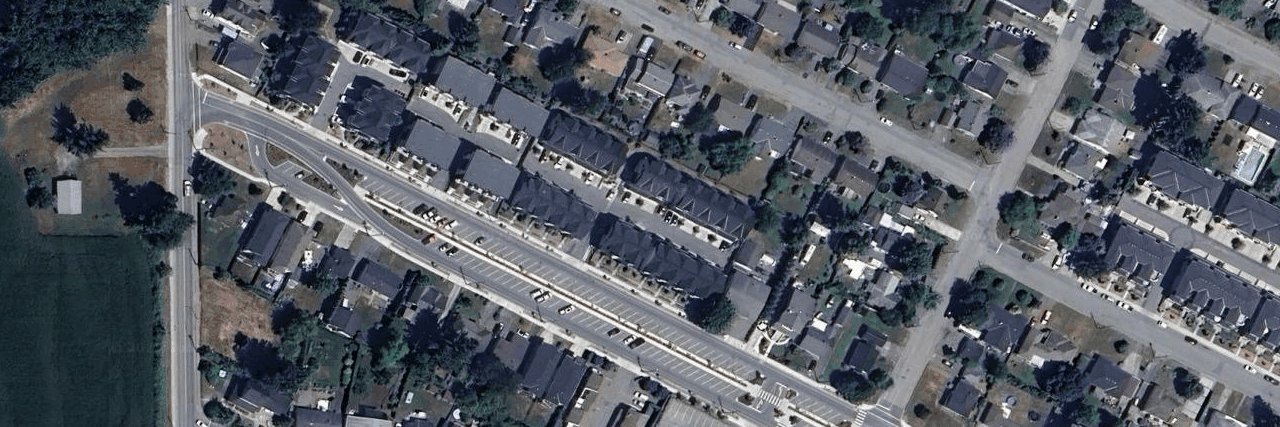 Spadina Gardens aerial view