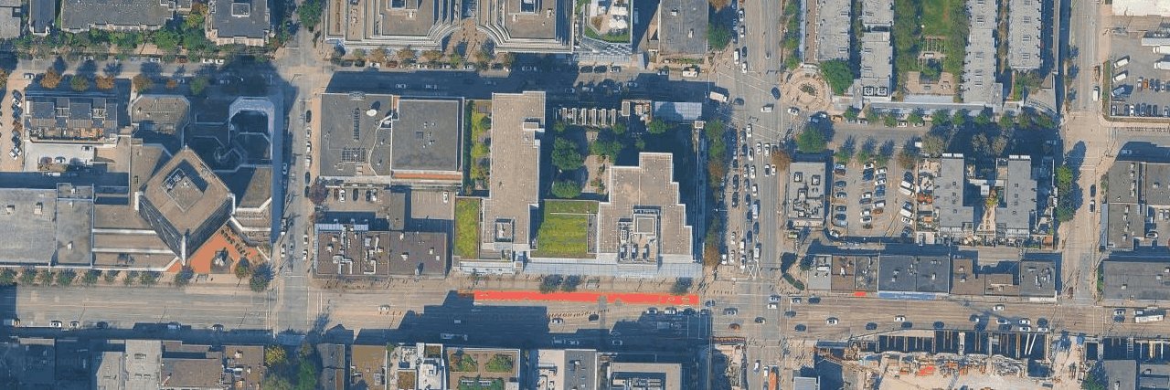 Crossroads aerial view