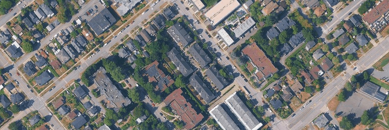 Cobblestone Walk aerial view