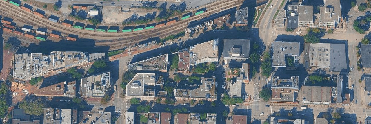 Mission House aerial view