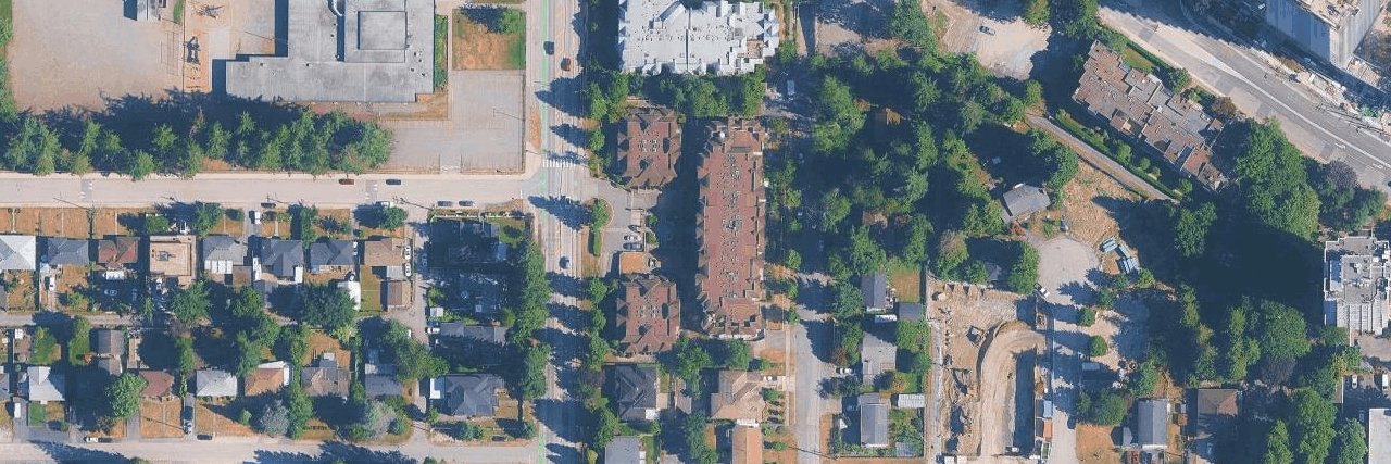Melrose Court aerial view