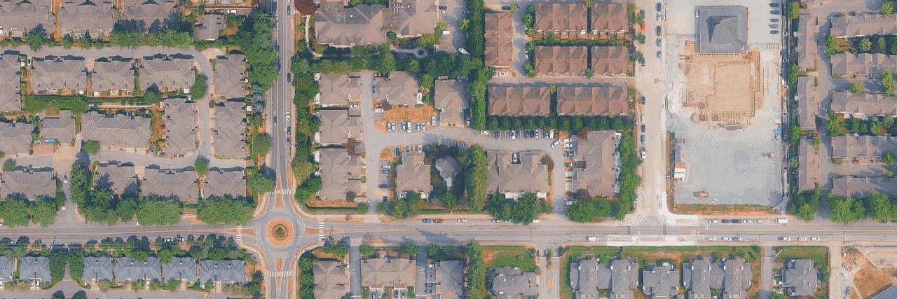 Crossroads aerial view