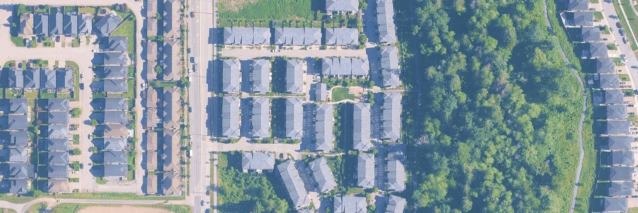 Creekside aerial view