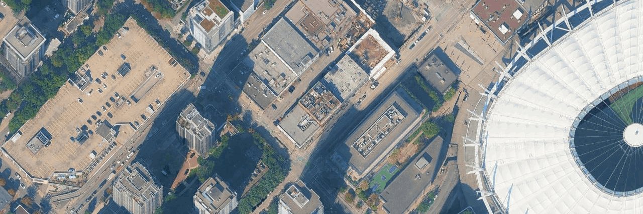 The Hooper Building aerial view