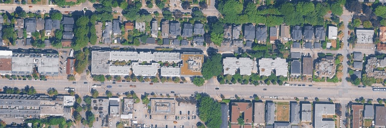 Mounment Kitsilano aerial view