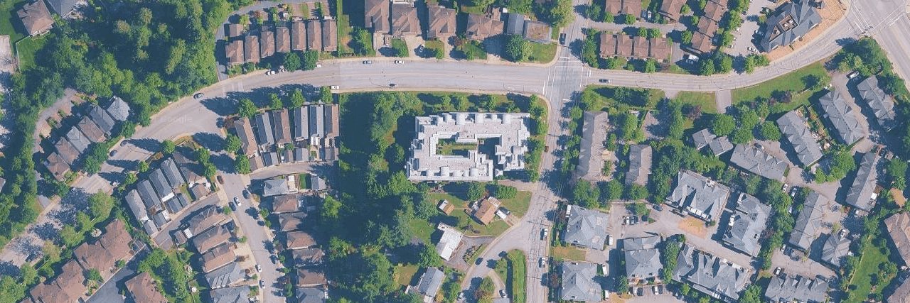 Stanford Gardens aerial view
