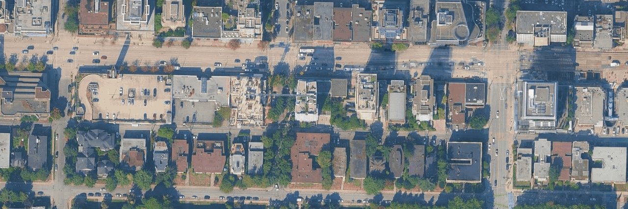 Spruce aerial view