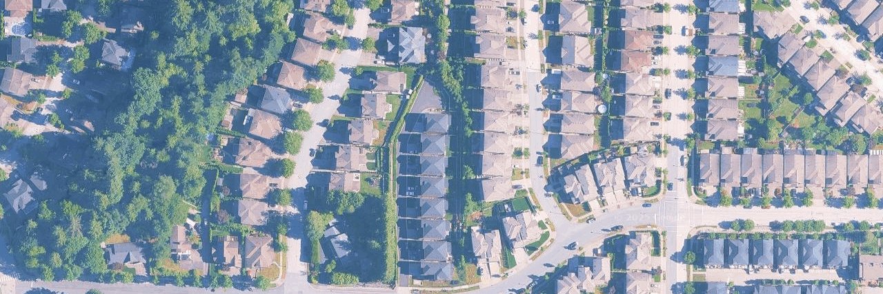 Larch Lane aerial view