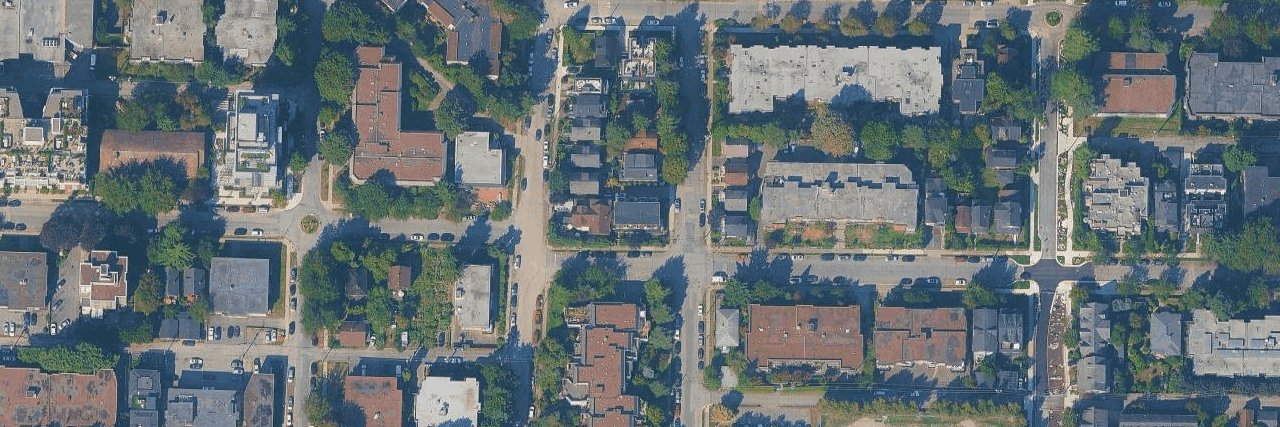 Sixth & Guelph aerial view