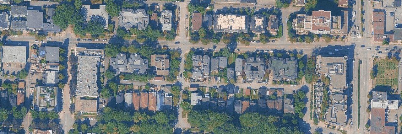 Cambie Village aerial view