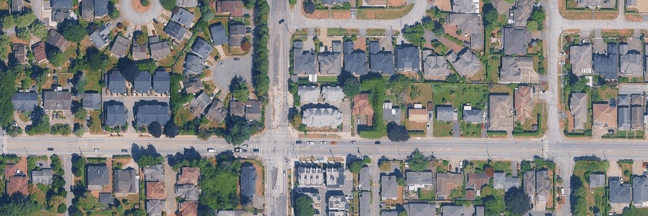 London Villa aerial view