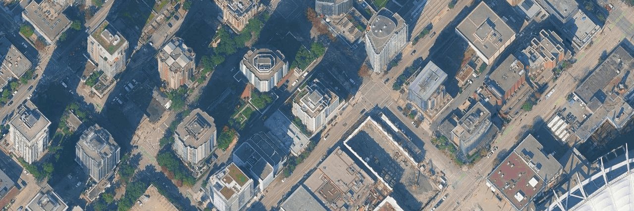 Raffles On Robson aerial view