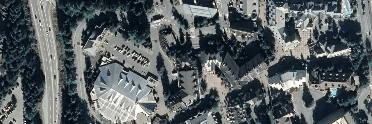 Rainbow Building aerial view