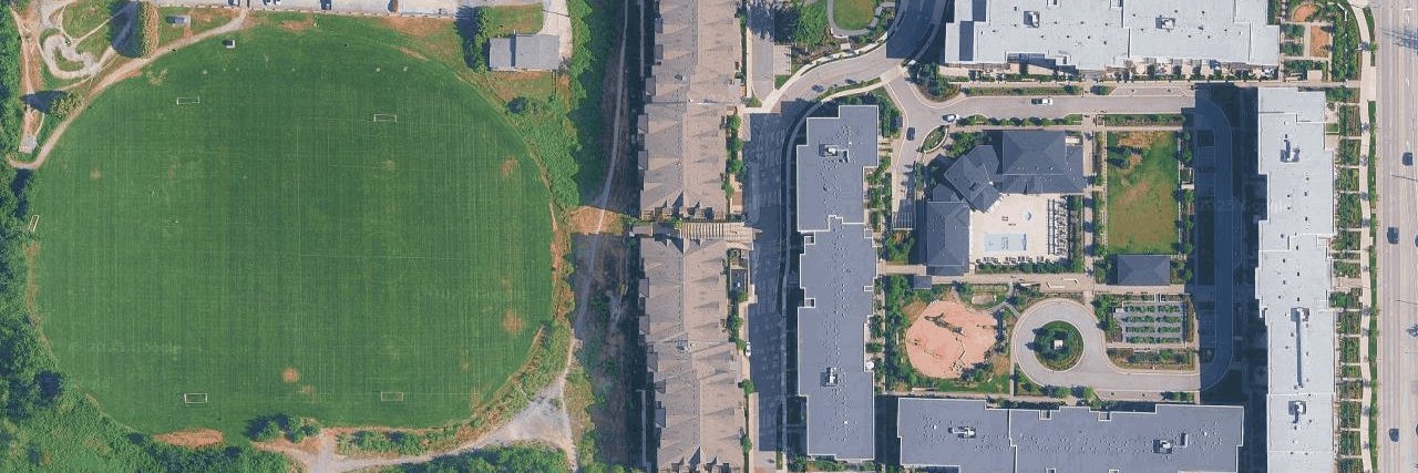 Yorkson Creek - Parkside Building A aerial view