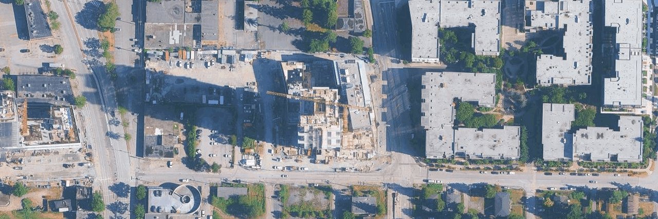 Flamingo aerial view