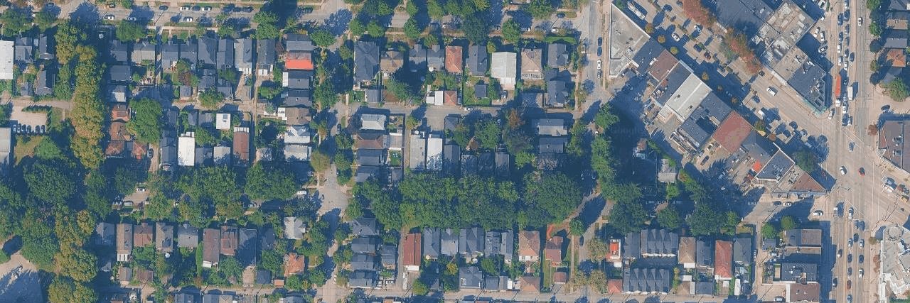 Cedar Cottage aerial view