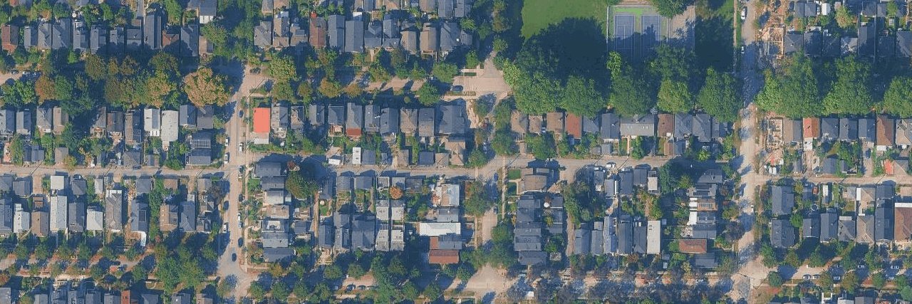 Commercial Drive aerial view