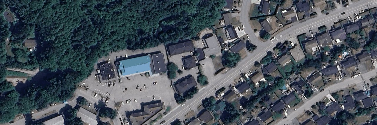 Creekside aerial view