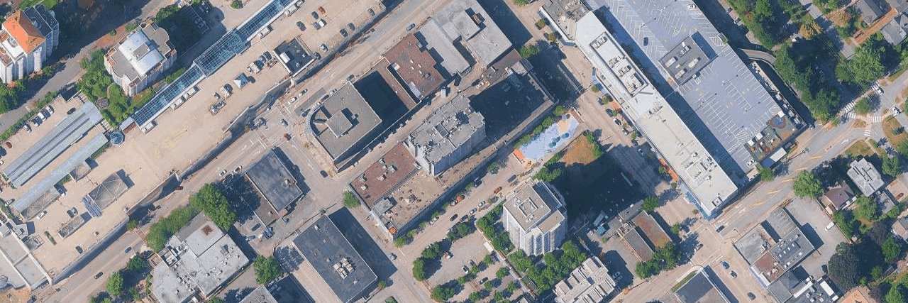 Belmont Tower aerial view