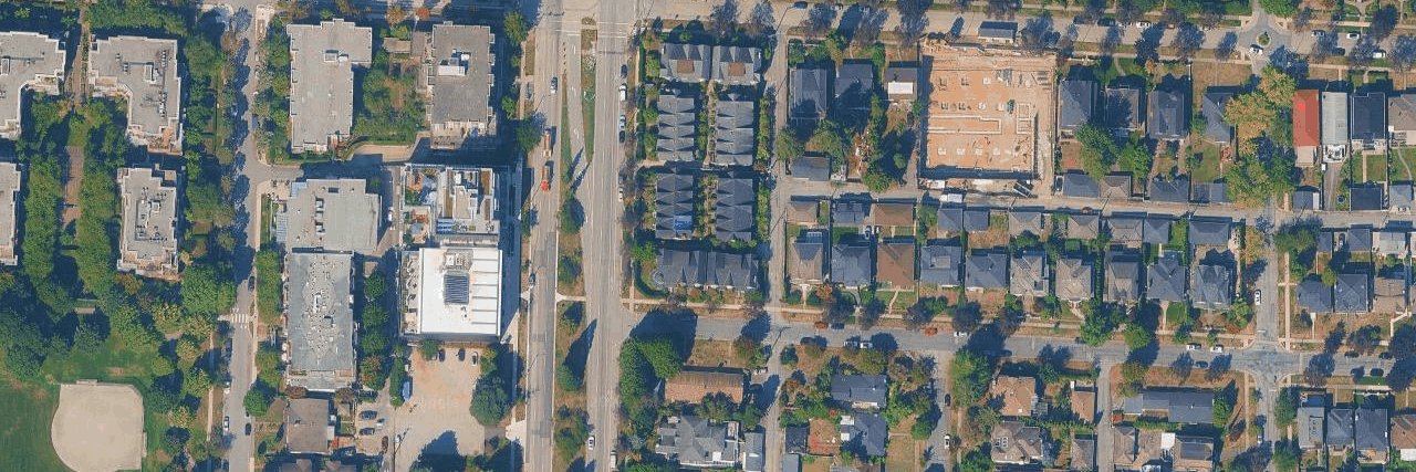 The Oakridge aerial view