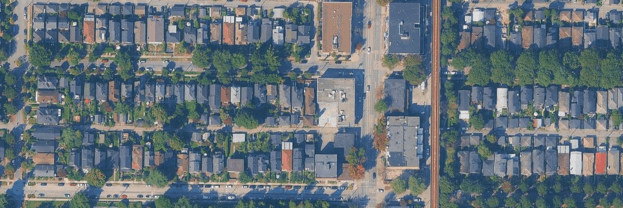Commercial Drive aerial view