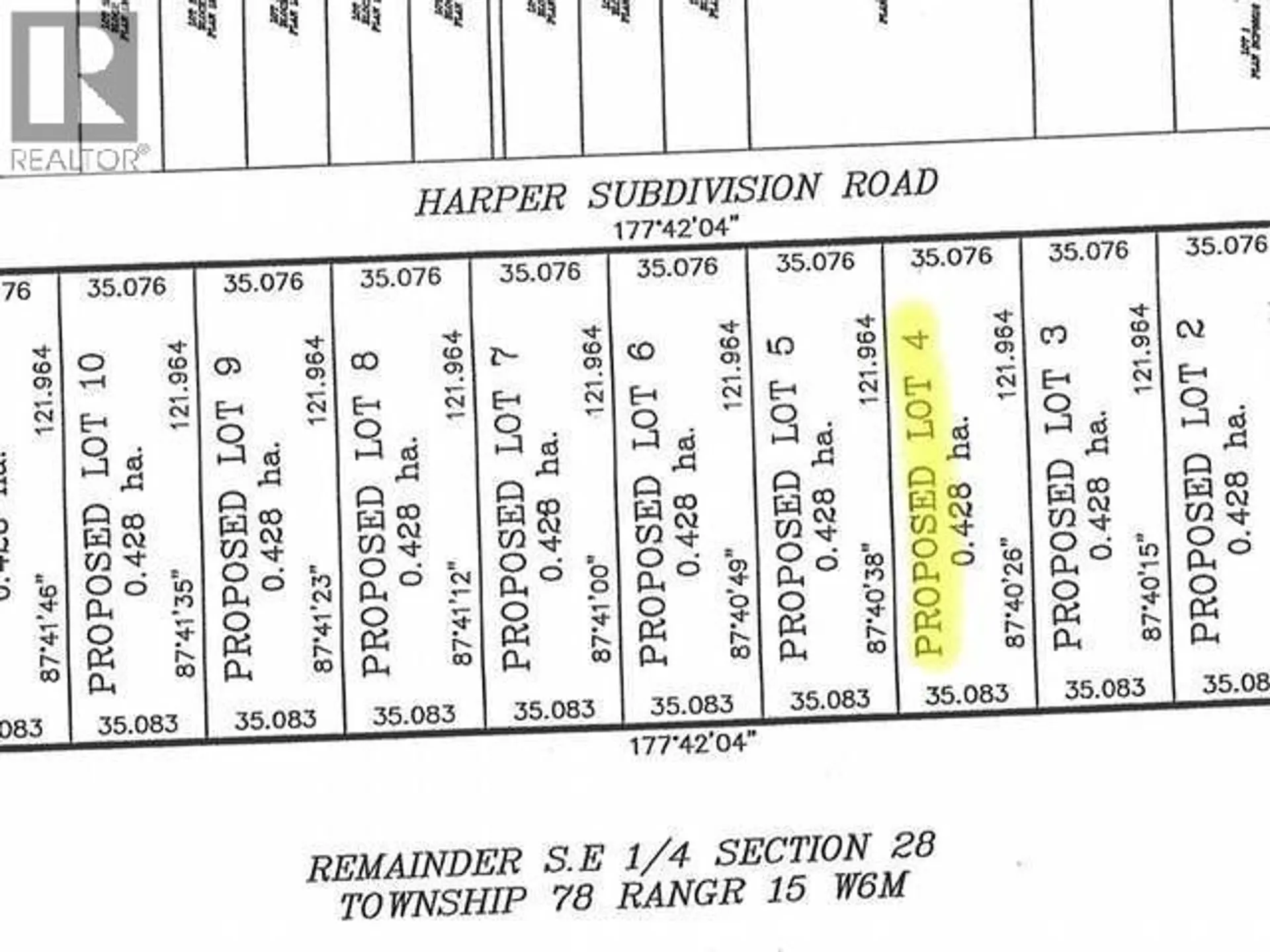 Property at LOT 4 HARPER SUBDIVISION, Dawson Creek, BC