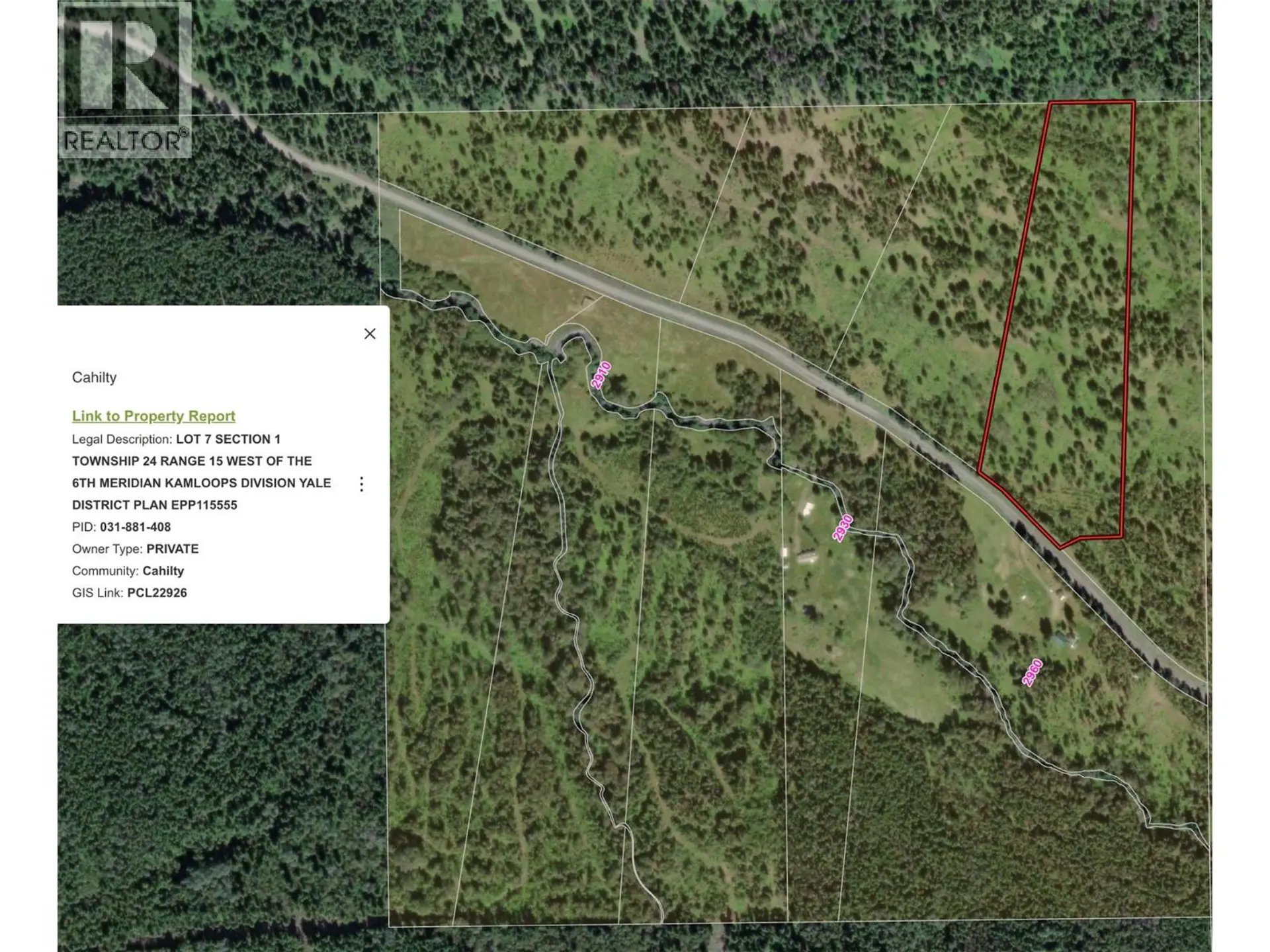 Property at LOT 7 FADEAR CREEK ROAD, Kamloops, BC