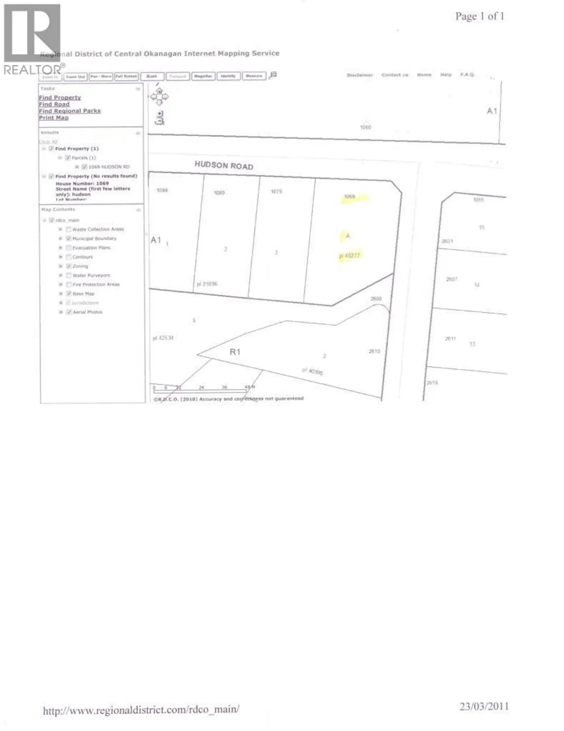 Property at 1069 HUDSON ROAD LOT# A, West Kelowna, BC