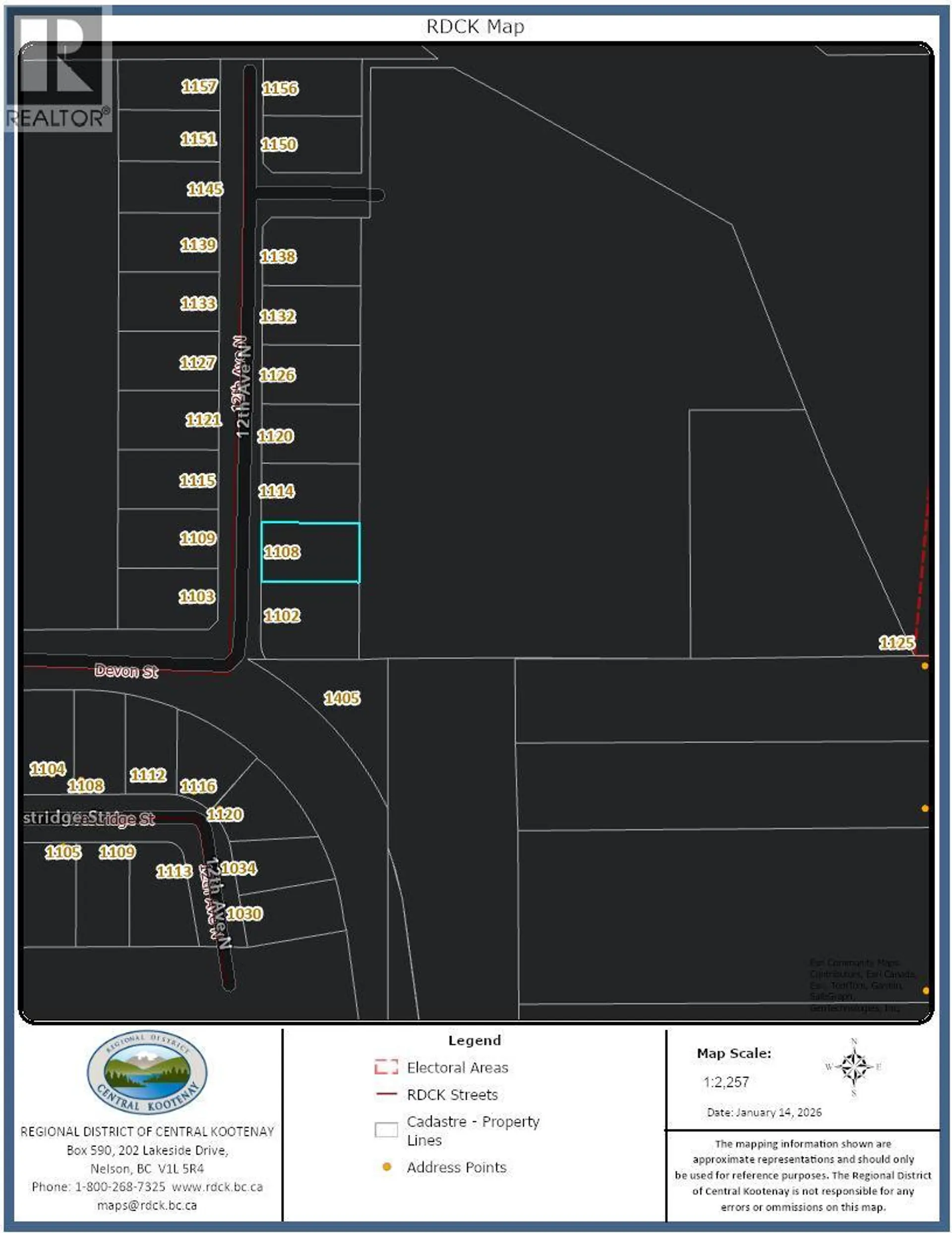 Property at 1108 12TH AVENUE N, Creston, BC