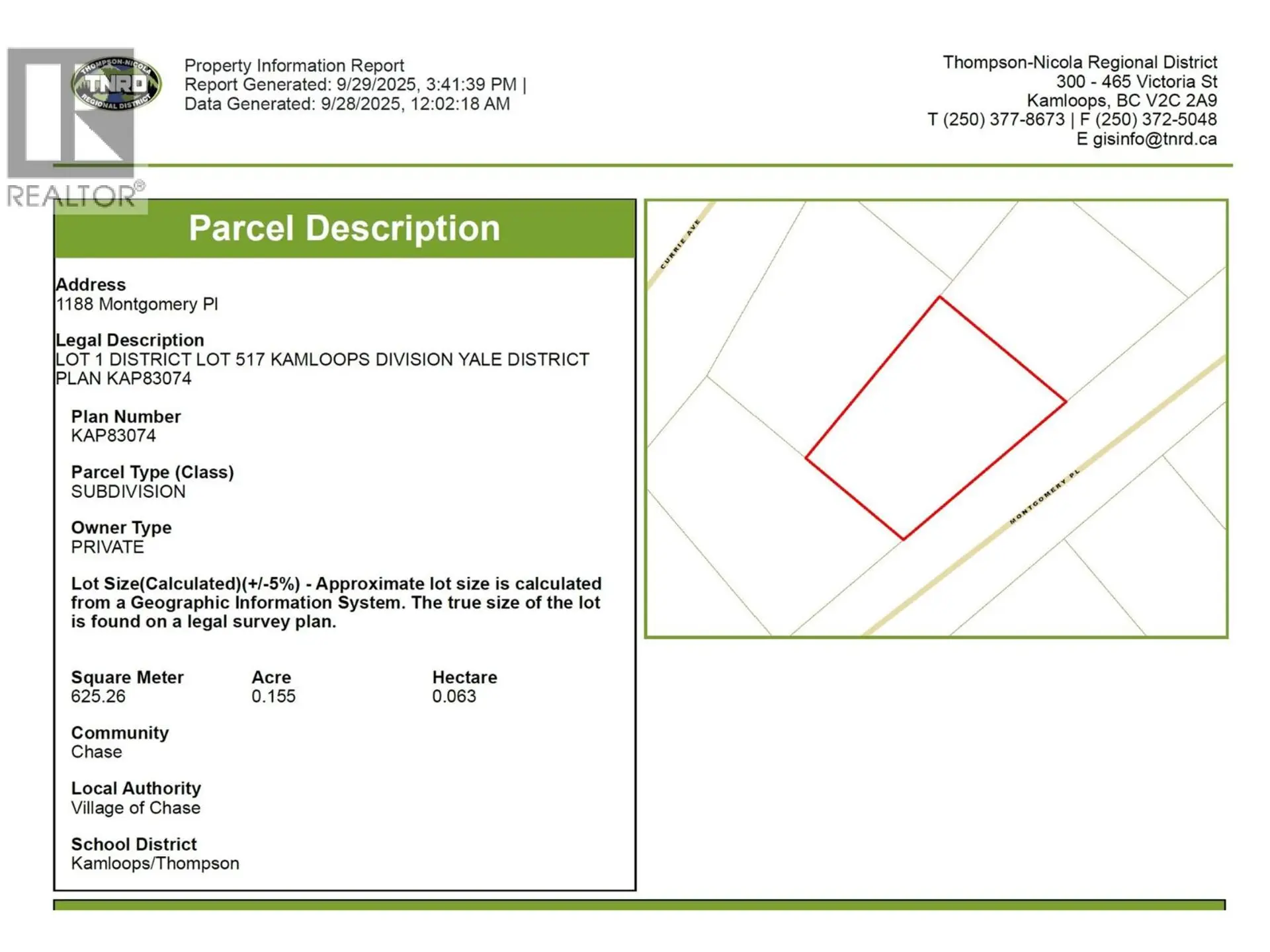 Property at 1188 MONTGOMERY PLACE, Chase, BC