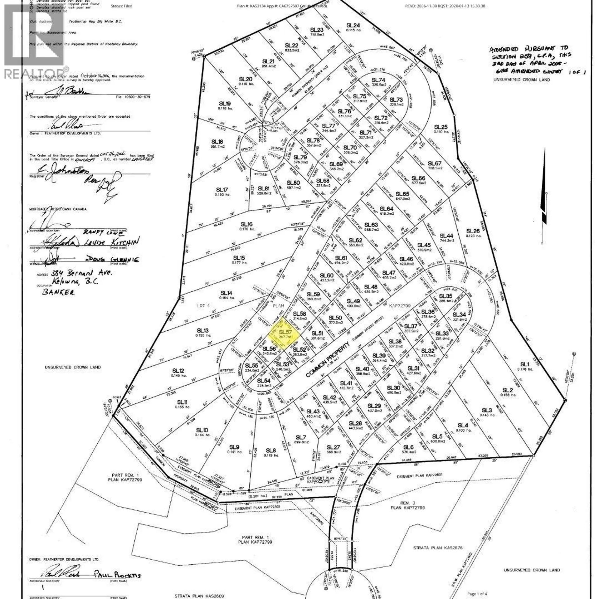 Property at 534 FEATHERTOP WAY LOT# 57, Big White, BC