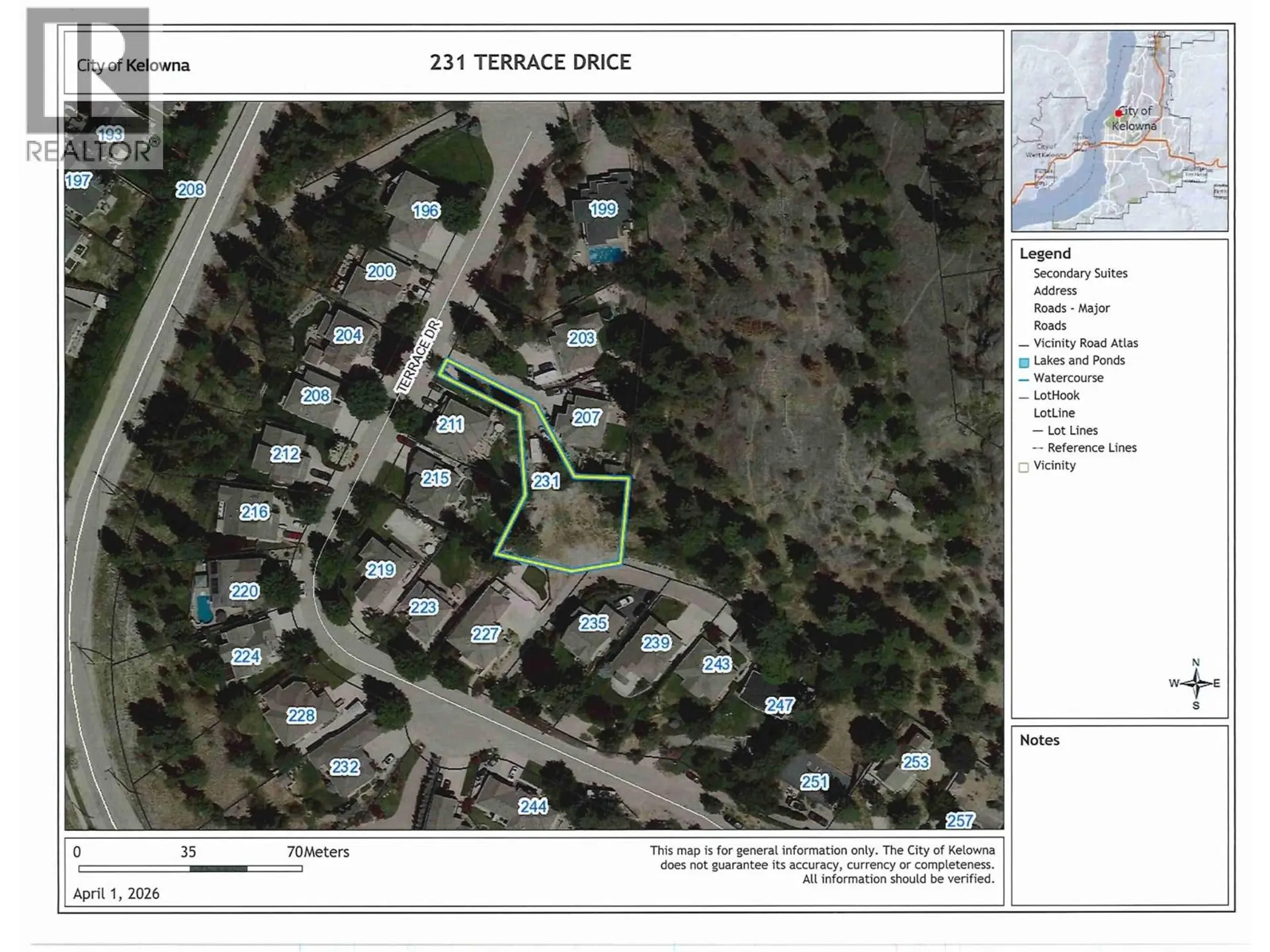 Property at 231 TERRACE DRIVE, Kelowna, BC
