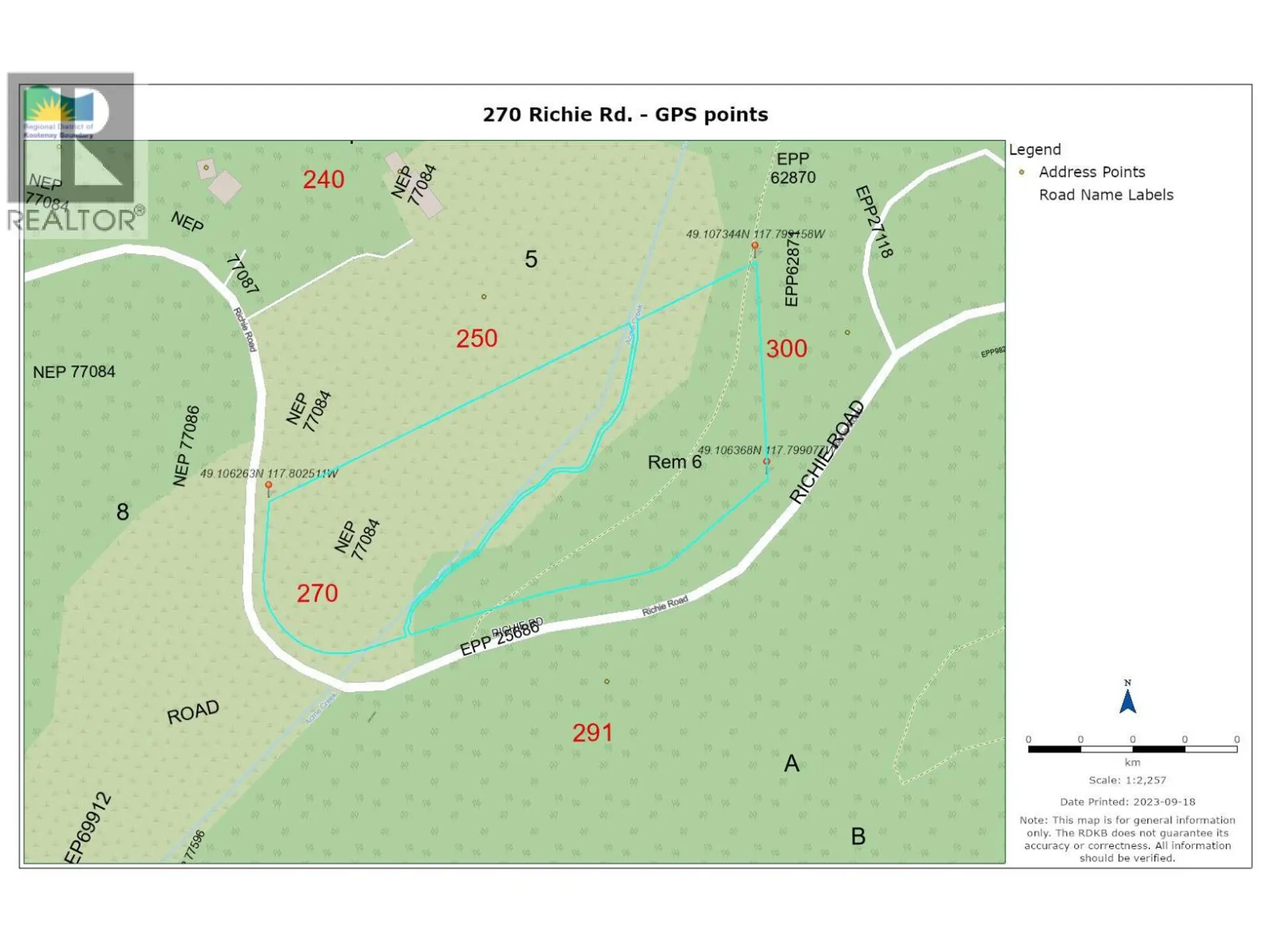 Property at 270 RICHIE ROAD, Rossland, BC