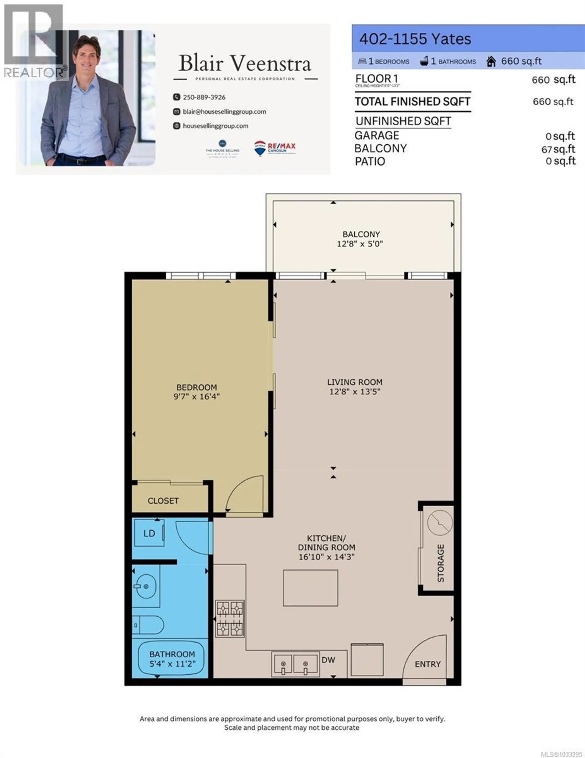 Property at #402 1155 Yates St, Victoria, BC