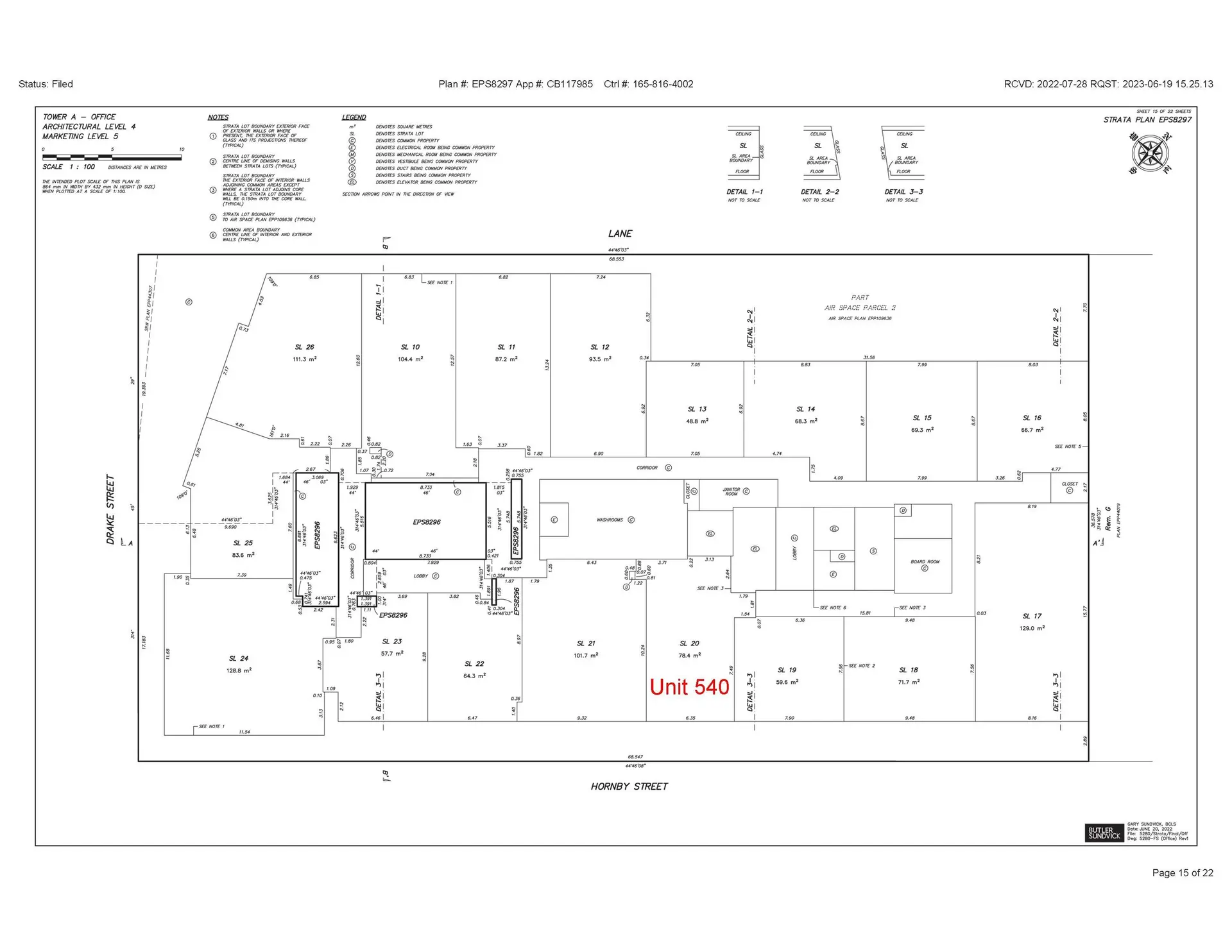 Property at #540 1281 HORNBY STREET, Vancouver, BC