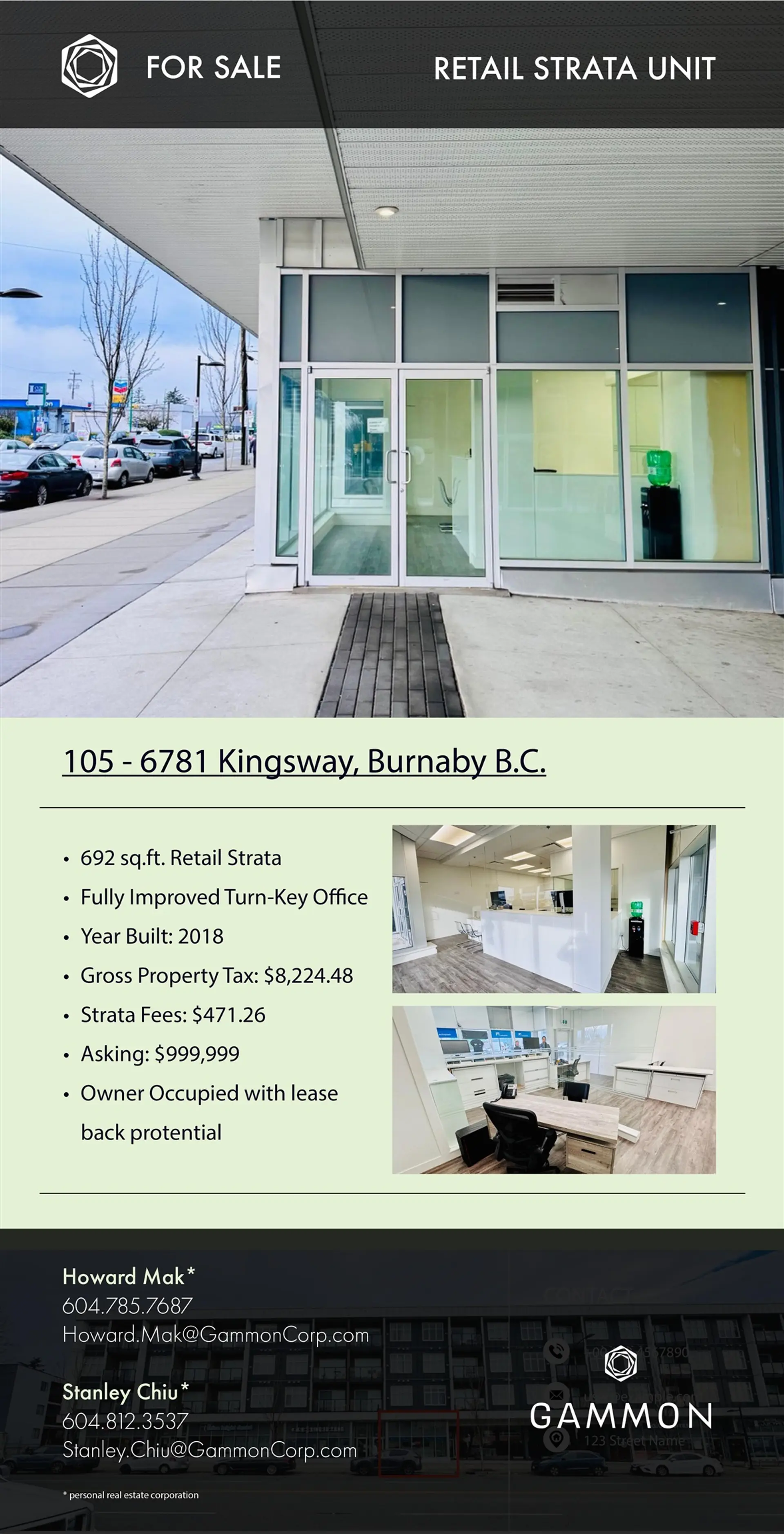 Property at #105 6281 KINGSWAY, Burnaby, BC