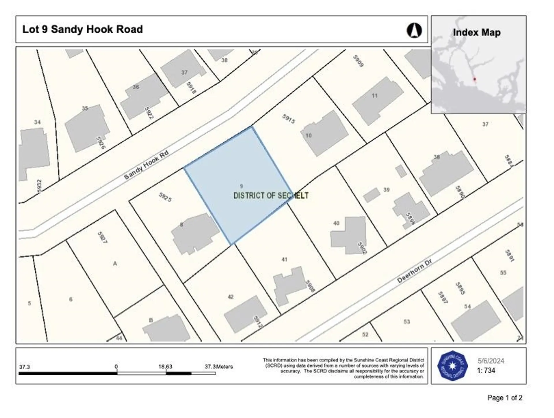 Property at LOT 9 SANDY HOOK ROAD, Sechelt, BC