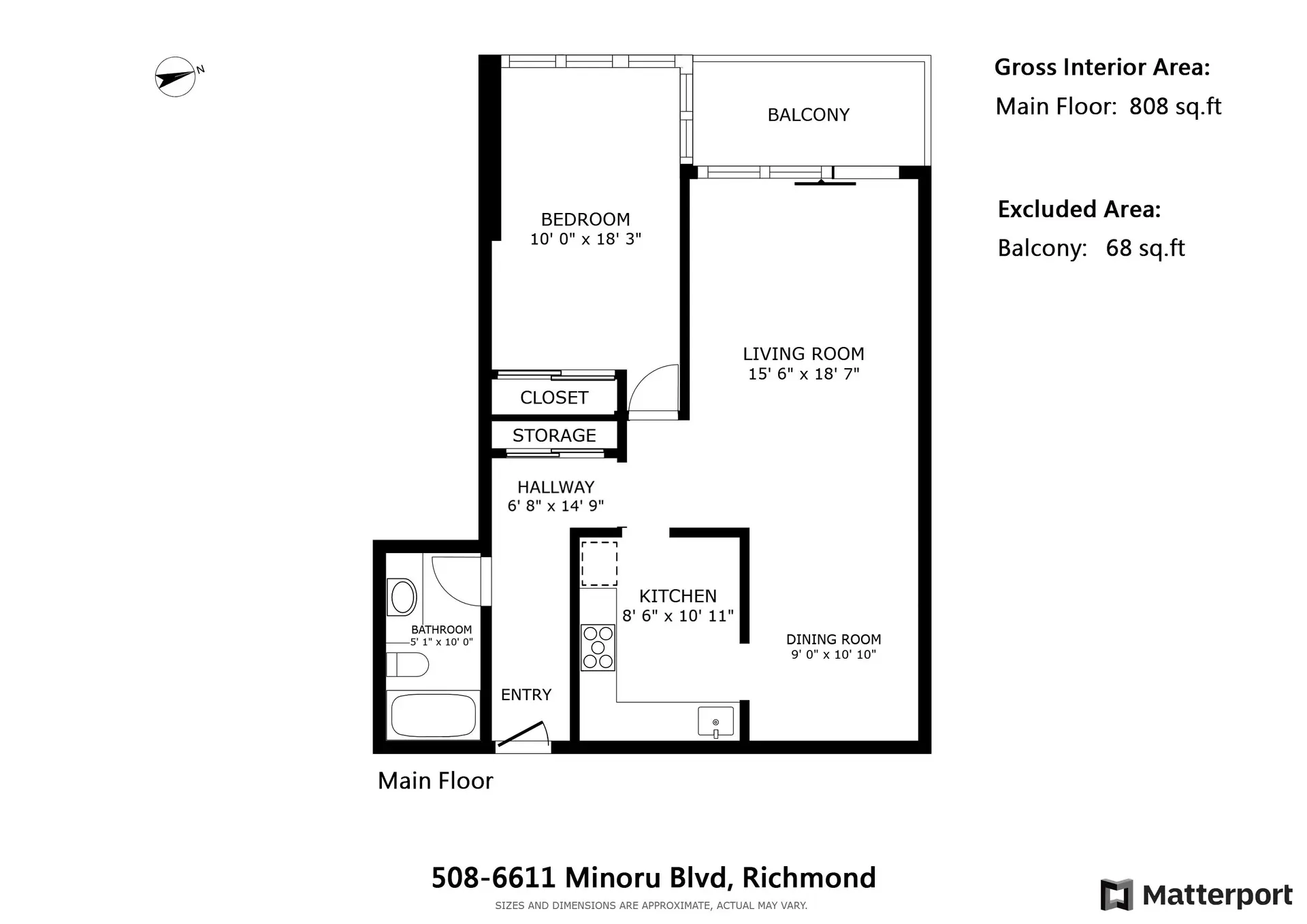 Property at #508 6611 MINORU BOULEVARD, Richmond, BC