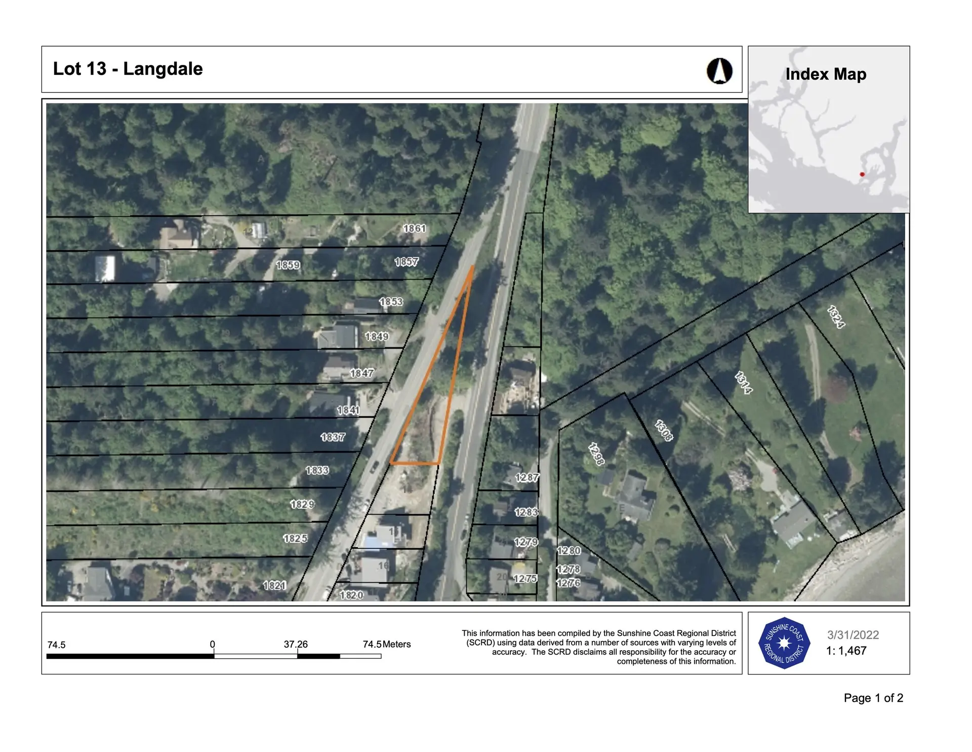 Property at LOT 13 MARINE DRIVE, Gibsons, BC