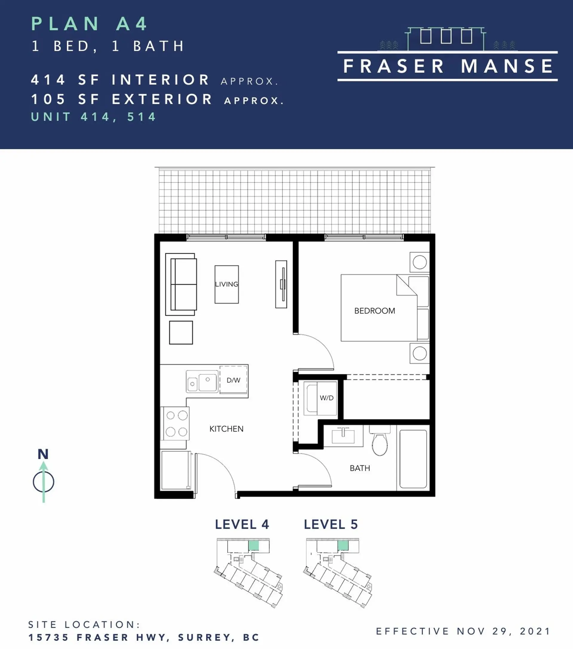 Property at #414 15739 FRASER HIGHWAY, Surrey, BC