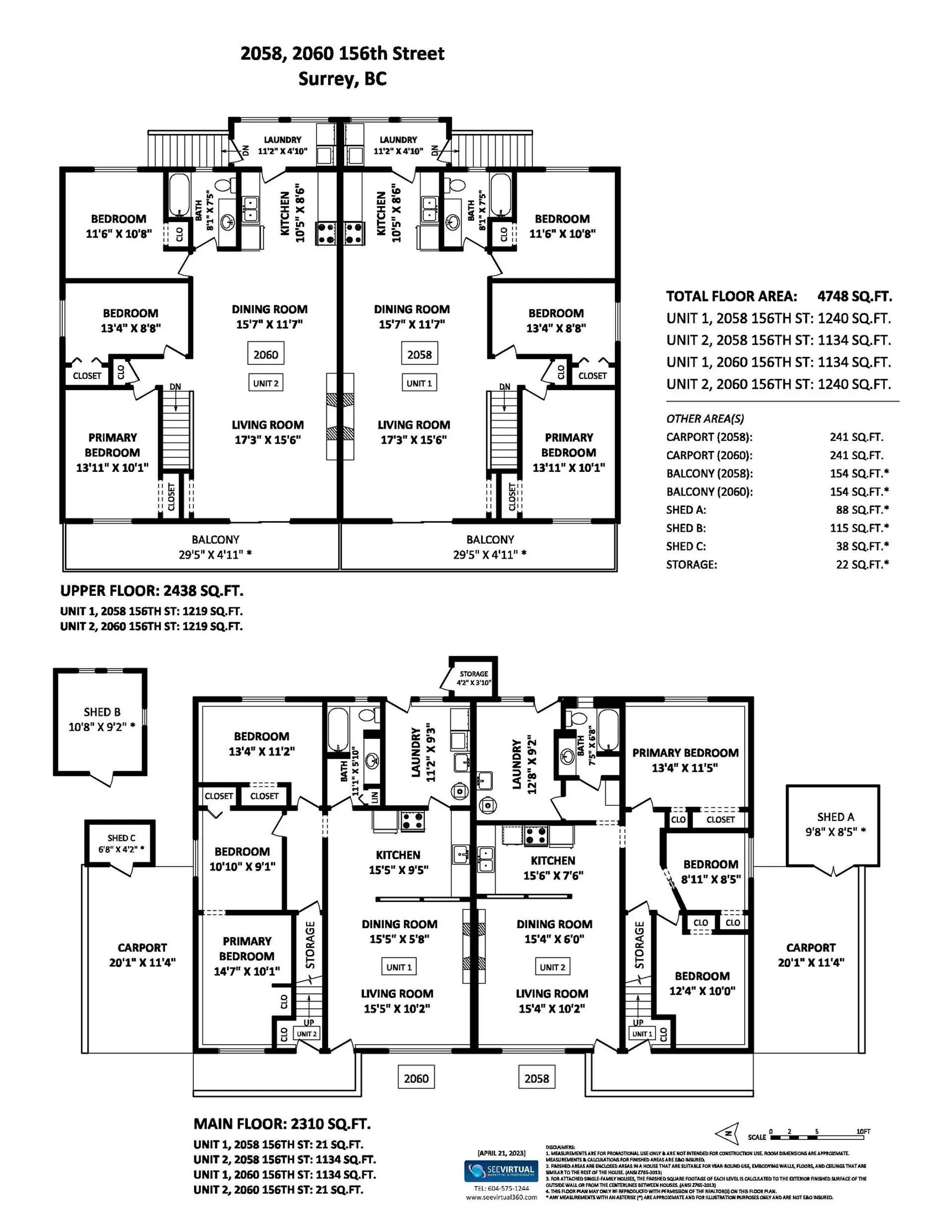 Property at #2058  2060 156 STREET, Surrey, BC