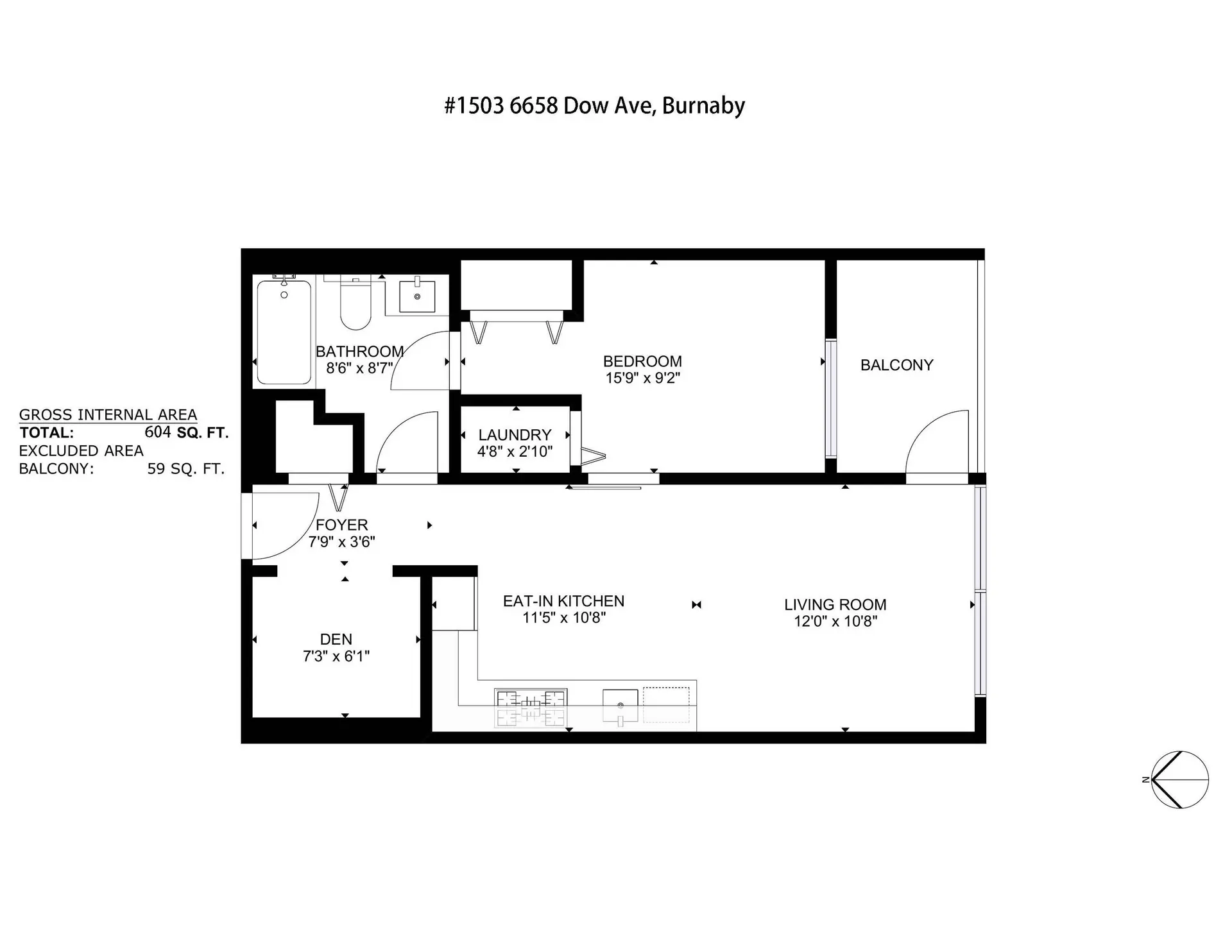 Property at #1503 6658 DOW AVENUE, Burnaby, BC