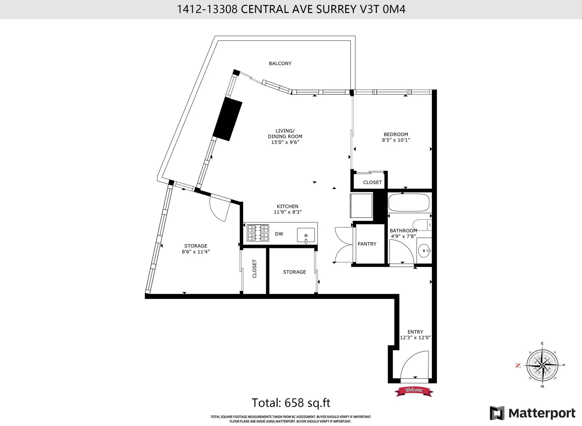 Property at #1412 13308 CENTRAL AVENUE, Surrey, BC