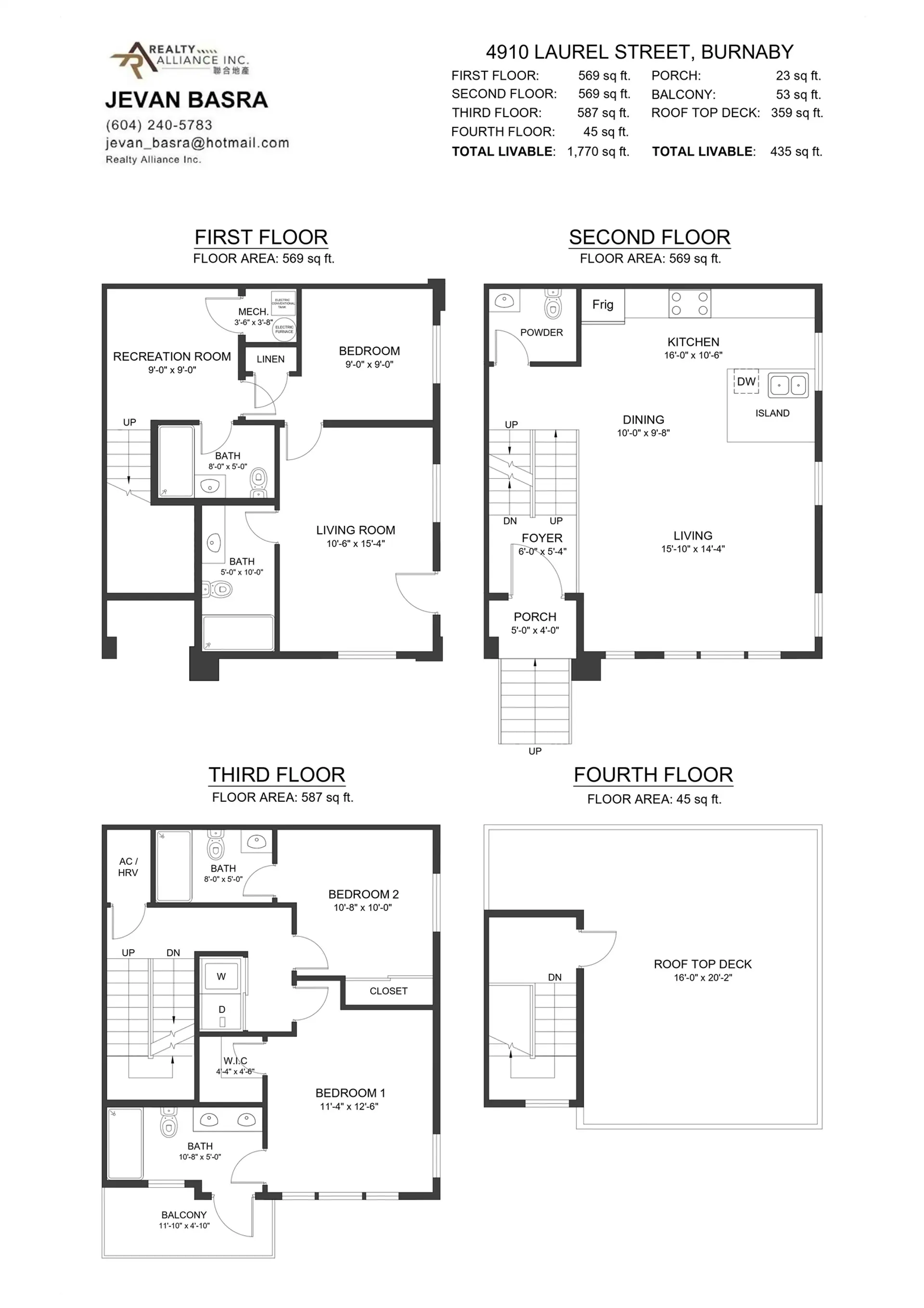 Property at #1 4910 LAUREL STREET, Burnaby, BC