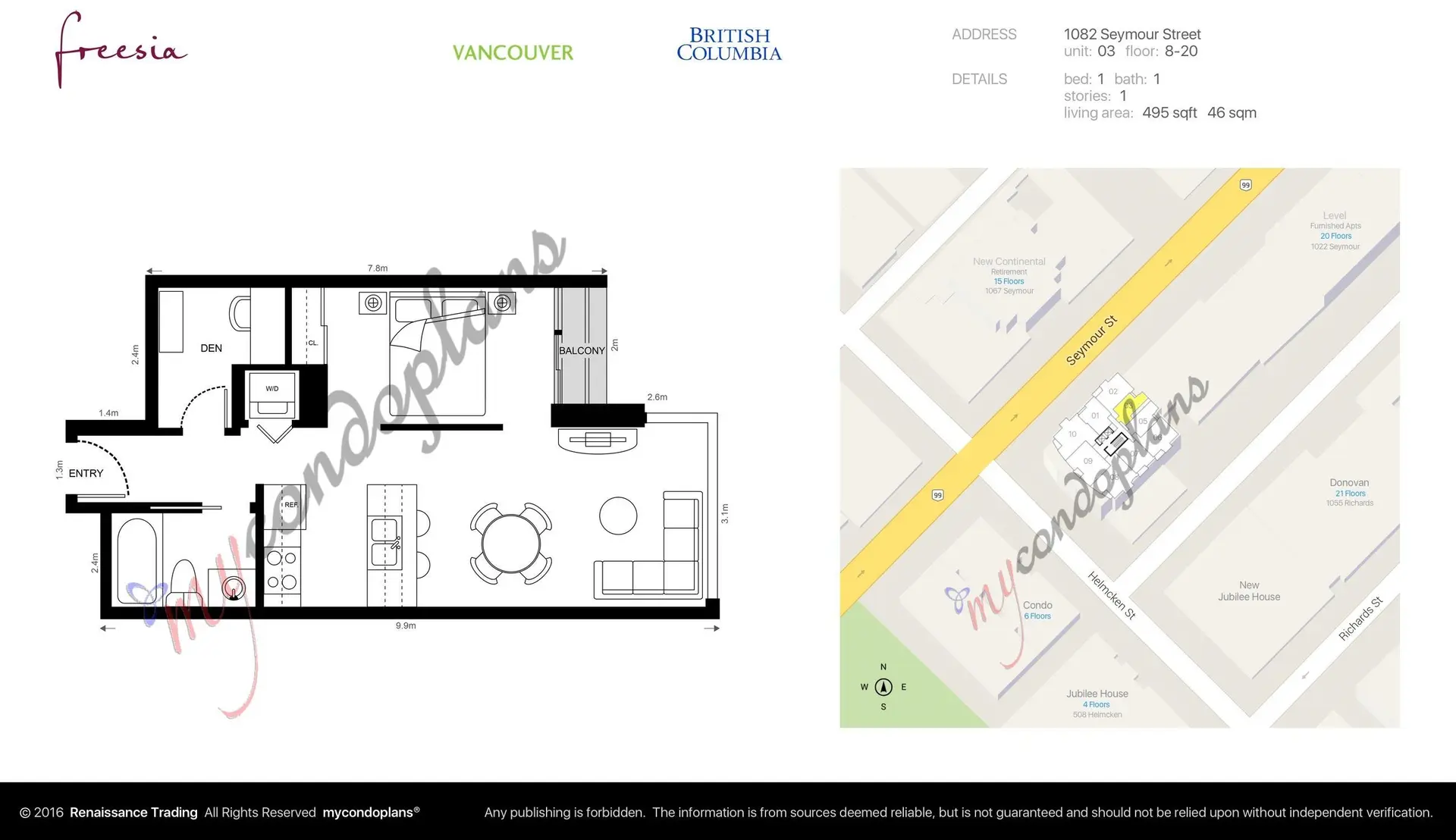 Property at #1203 1082 SEYMOUR STREET, Vancouver, BC