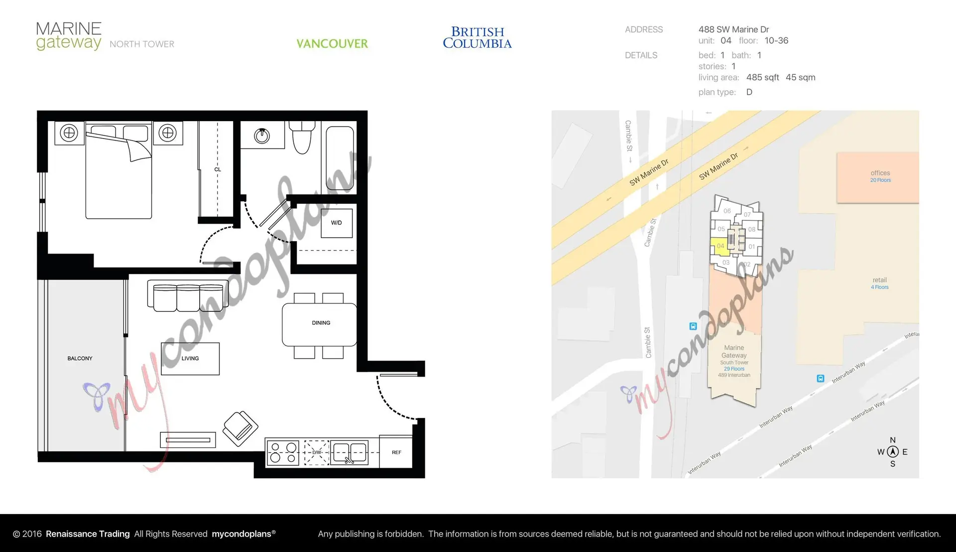 Property at #3304 488 SW MARINE DRIVE, Vancouver, BC