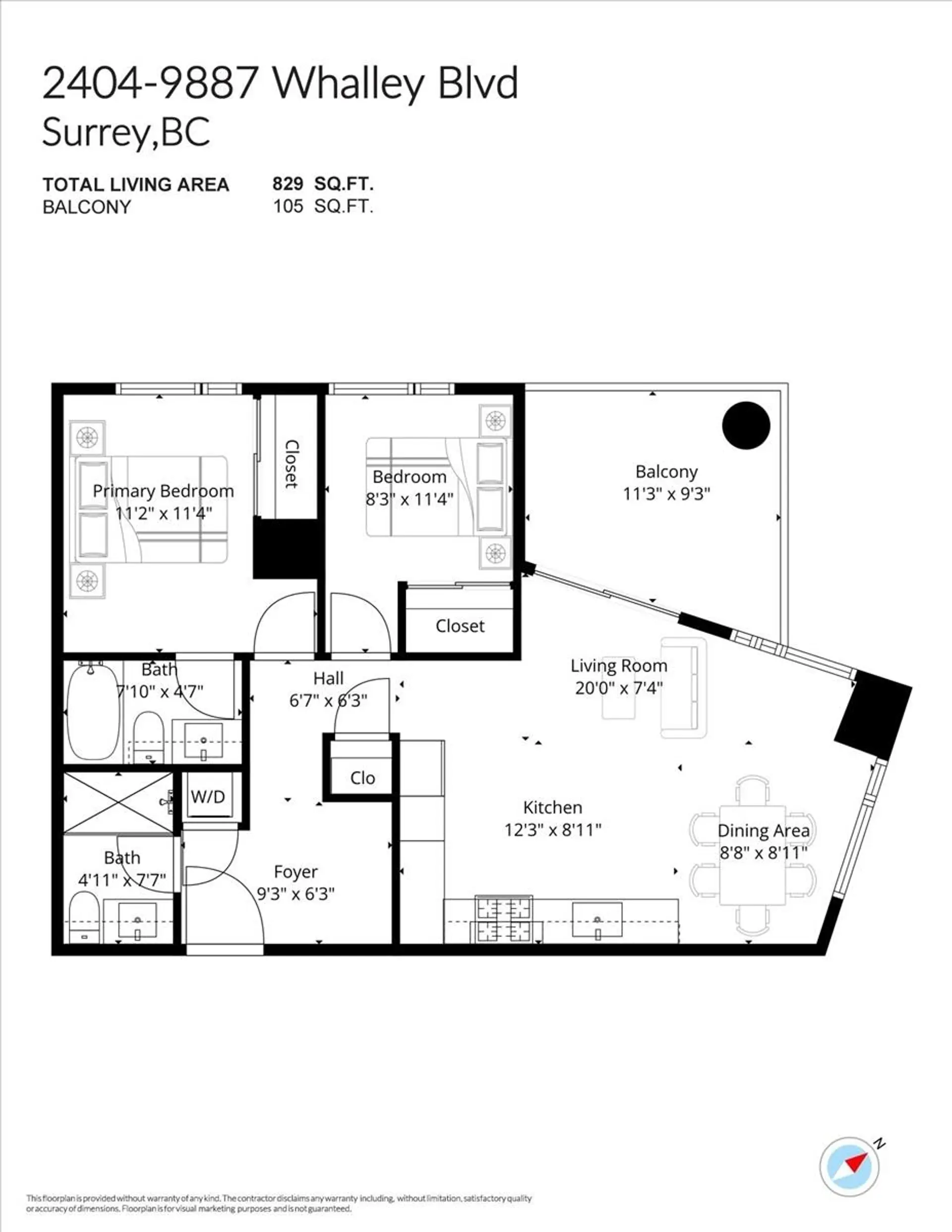 Property at #2404 9887 WHALLEY BOULEVARD, Surrey, BC