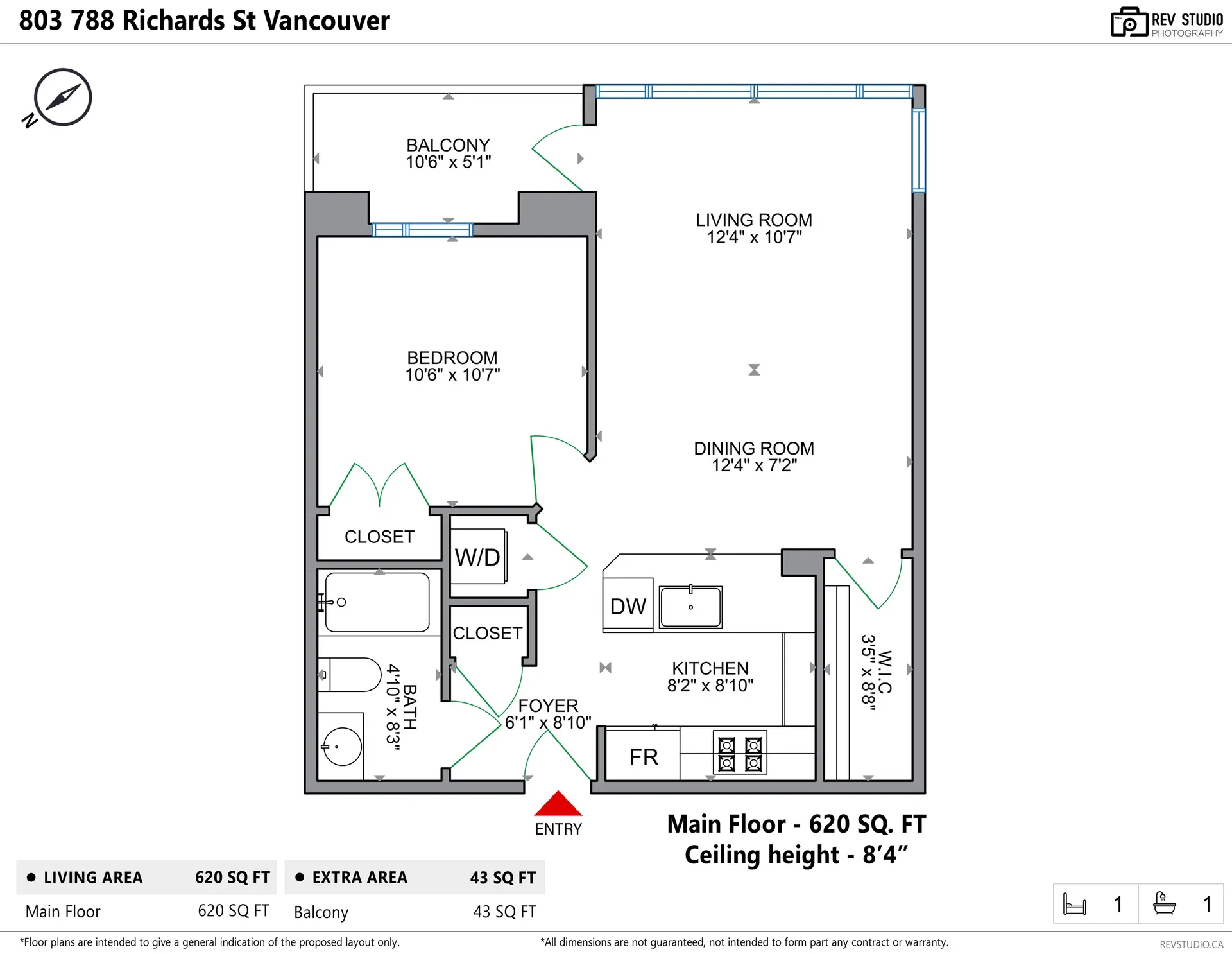 Property at #803 788 RICHARDS STREET, Vancouver, BC