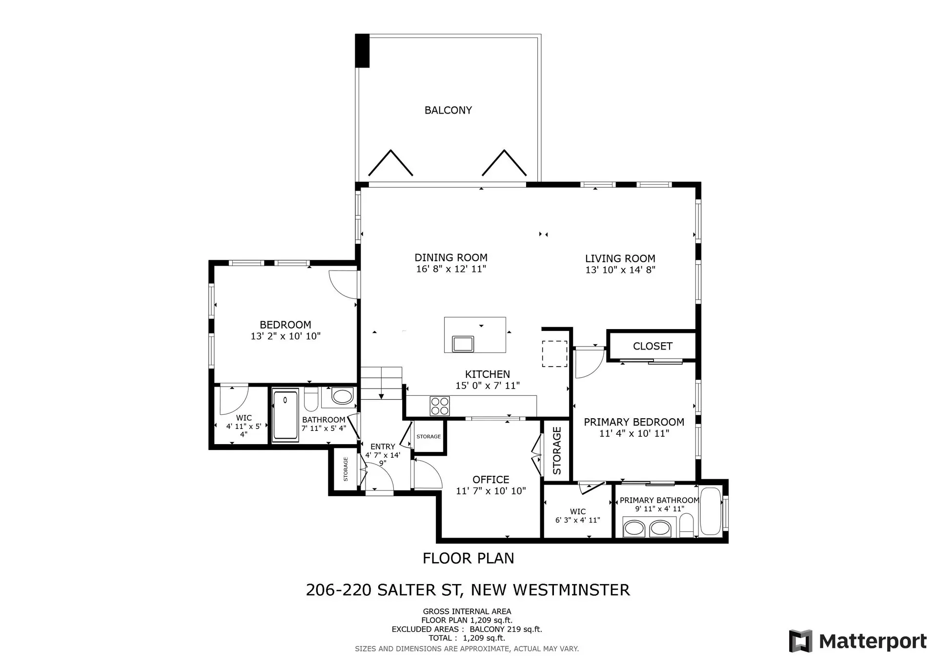 Property at #206 220 SALTER STREET, New Westminster, BC